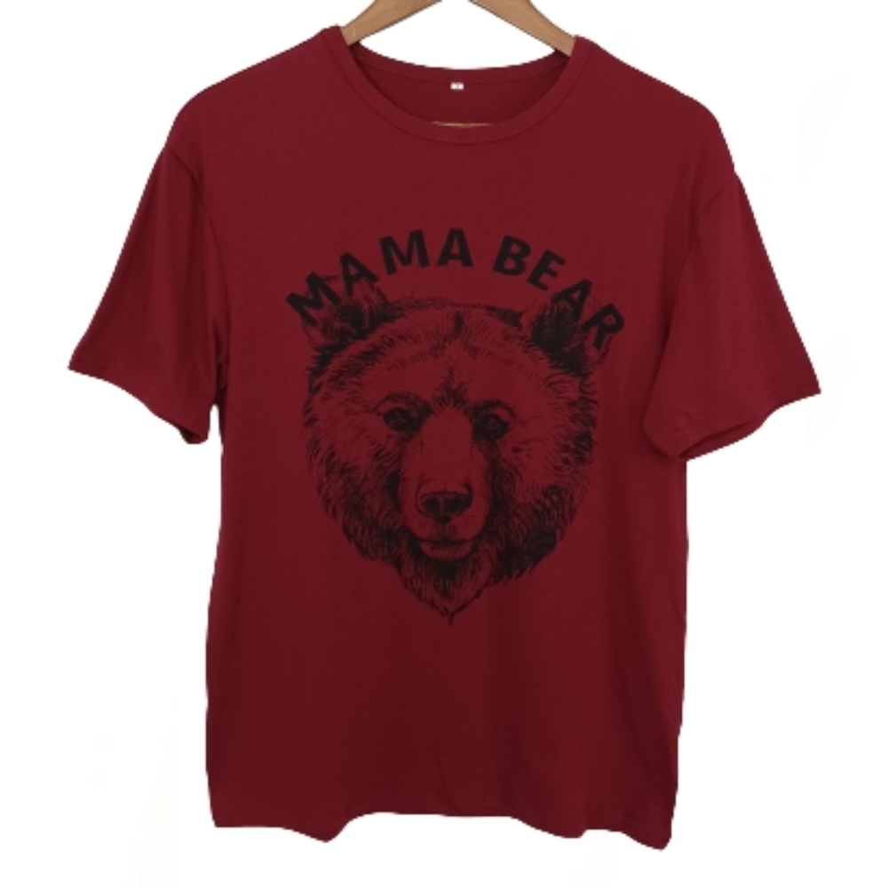 MAMABEAR Wine Red Casual T-shirt Top NWT Packaging Size Women's Small